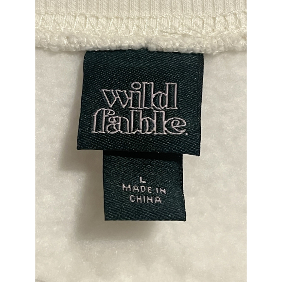 Wild Fable Sweatshirt Women's Large Cream Surf & Sand NWT - Picture 7 of 12